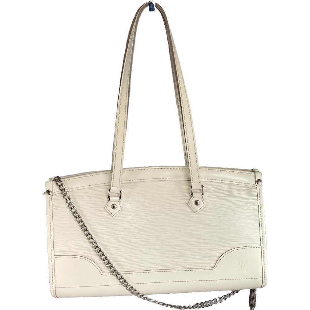 LOUIS VUITTON Ivory Epi Madeline PM Bag w/ Chain